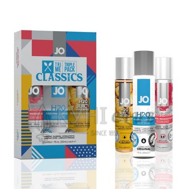 Набор System JO Tri-Me Triple Pack - Classics (3 х 30 мл) водная, силиконовая и вкусовая смазки 100647 фото