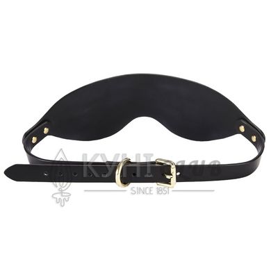 Розкішна маска на очі Zalo Blindfolds Black, натуральна шкіра 106204 фото