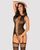 Бодістокінг Obsessive Bodystocking F236 S/Ml/L, глибоке декольте, імітація шнурівки 105216 фото