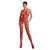 Бодістокінг Passion ECO BS002 red, з доступом, імітація підв&rsquo;язок, абстрактний малюнок 104990 фото