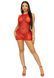 Сукня-сітка зі стразами Leg Avenue Rhinestone halter mini dress Red, відкрита спина, one size 105972 фото 6