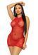 Сукня-сітка зі стразами Leg Avenue Rhinestone halter mini dress Red, відкрита спина, one size 105972 фото 3