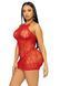 Сукня-сітка зі стразами Leg Avenue Rhinestone halter mini dress Red, відкрита спина, one size 105972 фото 4