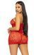 Сукня-сітка зі стразами Leg Avenue Rhinestone halter mini dress Red, відкрита спина, one size 105972 фото 5