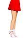 Носки женские с клубничным принтом Leg Avenue Strawberry ruffle top anklets One size, кружевные манж 106571 фото 6