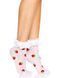 Носки женские с клубничным принтом Leg Avenue Strawberry ruffle top anklets One size, кружевные манж 106571 фото 4