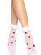 Носки женские с клубничным принтом Leg Avenue Strawberry ruffle top anklets One size, кружевные манж 106571 фото 2