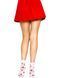 Носки женские с клубничным принтом Leg Avenue Strawberry ruffle top anklets One size, кружевные манж 106571 фото 5