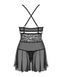 Эротический кружевной комплект с сеточкой Obsessive 838-BAB-1 babydoll & thong black S/M, черный, пе 105165 фото 7