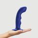 Насадка для страпона з подвійною точковою пульсацією Strap-On-Me TAPPING DILDO WAVE &ndash; NIGHT BLUE, М 107636 фото 4
