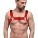 Чоловіча портупея на груди Feral Feelings - Bulldog Harness Red Trasparent 107327 фото 1