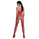 Бодістокінг Passion ECO BS002 red, з доступом, імітація підв&rsquo;язок, абстрактний малюнок 104990 фото 2