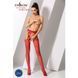 Колготки з відкритим доступом, рослинний декор Passion S002 red 101130 фото 2