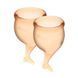 Набір менструальних чаш Satisfyer Feel Secure (orange), 15мл і 20мл, мішечок для зберігання 100964 фото