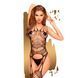 Бодистокинг с фрактальным узором и имитацией чулок Penthouse - Fatal Look Black XL 103186 фото 1