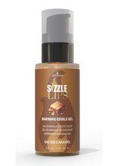Зігрівальний масажний гель Sensuva Sizzle Lips Salted Caramel (59 мл), без цукру, їстівний 107861 фото