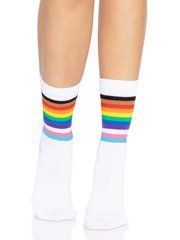 Шкарпетки жіночі в смужку Leg Avenue Pride crew socks Rainbow, 37&ndash;43 розмір 106572 фото