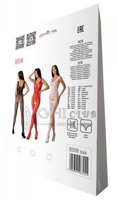 Бодістокінг з крилами Passion BS098 One Size, black, середня сітка, відкритий доступ 106952 фото