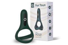 Подвійне ерекційне кільце Magic Motion Fun Town Rise Turquoise, керування зі смартфона 103644 фото