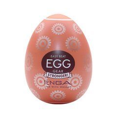 Мастурбатор-яйце Tenga Egg Gear, щільний TPE, пробник лубриканту 5 мл 107821 фото