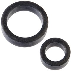 Набір ерекційних кілець Doc Johnson Platinum Silicone The C-Rings Charcoal (м'ята упаковка) 102757 фото