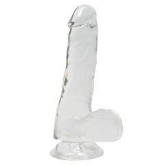 Прозорий фалоімітатор Alive Jelly Dildo Pepito, ТПЕ, присоска, діаметр 3,5 см, довжина 15,5 см 102014 фото
