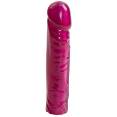 Фалоімітатор Doc Johnson Radiant Gems 8 Inch Fuchsia, діаметр 4,3 см, антибактеріальний ПВХ 108747 фото