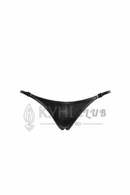 Трусики-стринги Noir Handmade P012 Wild, L, под латекс, крокодиловый принт, застежки по бокам 108339 фото