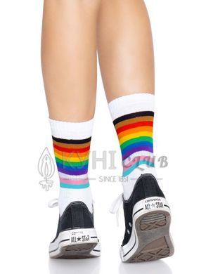 Носки женские в полоску Leg Avenue Pride crew socks Rainbow, 37&ndash;43 размер 106572 фото