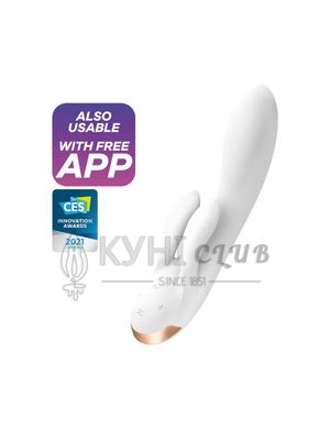 Смарт вібратор-кролик із подвійним відростком Satisfyer Double Flex White 104058 фото