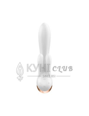 Смарт вибратор кролик с двойным отростком Satisfyer Double Flex White 104058 фото