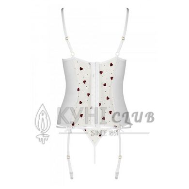 Корсет с подвязками + стринги LOVELIA CORSET white L/XL - Passion 102628 фото