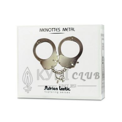 Наручники металеві Adrien Lastic Handcuffs Metallic (поліцейські) 101389 фото