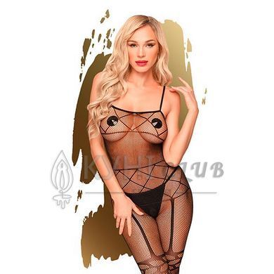 Бодистокинг с чулками и геометрическим рисунком Penthouse - Firecracker Black S/L 103188 фото