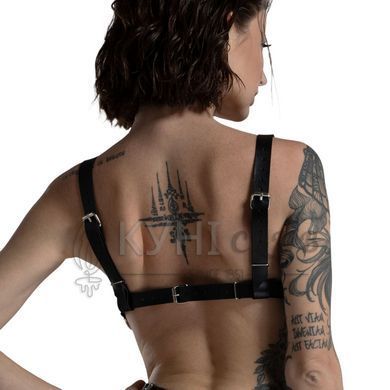 Ліф з натуральної шкіри Feral Feelings - Bikini Top Black 107437 фото