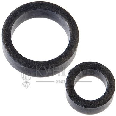 Набір ерекційних кілець Doc Johnson Platinum Silicone The C-Rings Charcoal (м'ята упаковка) 102757 фото