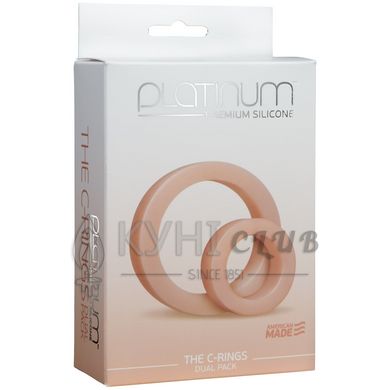 Набір ерекційних кілець Doc Johnson Platinum Premium Silicone - The C-Rings - White 102758 фото