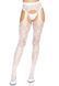 Ажурные колготки с сердечками Leg Avenue Heart White, one size, имитация чулок 105884 фото 1
