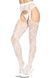 Ажурные колготки с сердечками Leg Avenue Heart White, one size, имитация чулок 105884 фото 4
