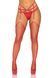 Пояс для панчіх зі стреп Leg Avenue Strappy Rhinestone Garterbelt Red One Size, стрази 109566 фото 1