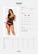 Полупрозрачный набор с украшениями Obsessive Ivannes top & thong 2XL/3XL, черный, топ и танга 105269 фото 7