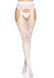 Ажурные колготки с сердечками Leg Avenue Heart White, one size, имитация чулок 105884 фото 3
