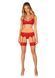 Комплект Obsessive Ingridia 3-pcs set XL/2XL, червоний, бюстгальтер, стрінги, пояс 107056 фото 6