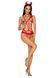 Эротический костюм чертика из стреп Obsessive Evilia teddy red S/M, боди, чокер, накладки на соски, 105684 фото 5