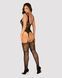 Бодистокинг Obsessive Bodystocking F237 S/M/L, растительное плетение, имитация чулок 105217 фото 4