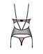 Корсет Obsessive Novenes corset & thong, XL/2XL, прозорий, відкрита спина, стрінги в комплекті 109670 фото 5