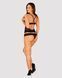 Полупрозрачный набор с украшениями Obsessive Ivannes top & thong 2XL/3XL, черный, топ и танга 105269 фото 4