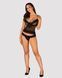 Полупрозрачный набор с украшениями Obsessive Ivannes top & thong 2XL/3XL, черный, топ и танга 105269 фото 3