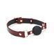 Силіконовий кляп Liebe Seele Wine Red Ball Gag, діаметр кульки 4,3 см, ремінь із натуральної шкіри 107452 фото 2