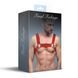 Чоловіча портупея на груди Feral Feelings - Bulldog Harness Red 107328 фото 3